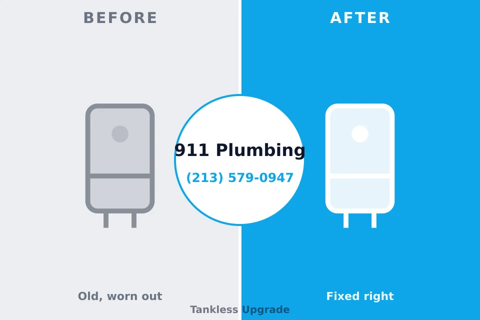 Before and after: plumbing repair Inez, TX